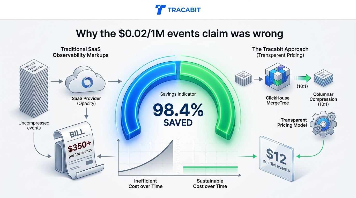 Cost comparison ledger showing cloud compute efficiency